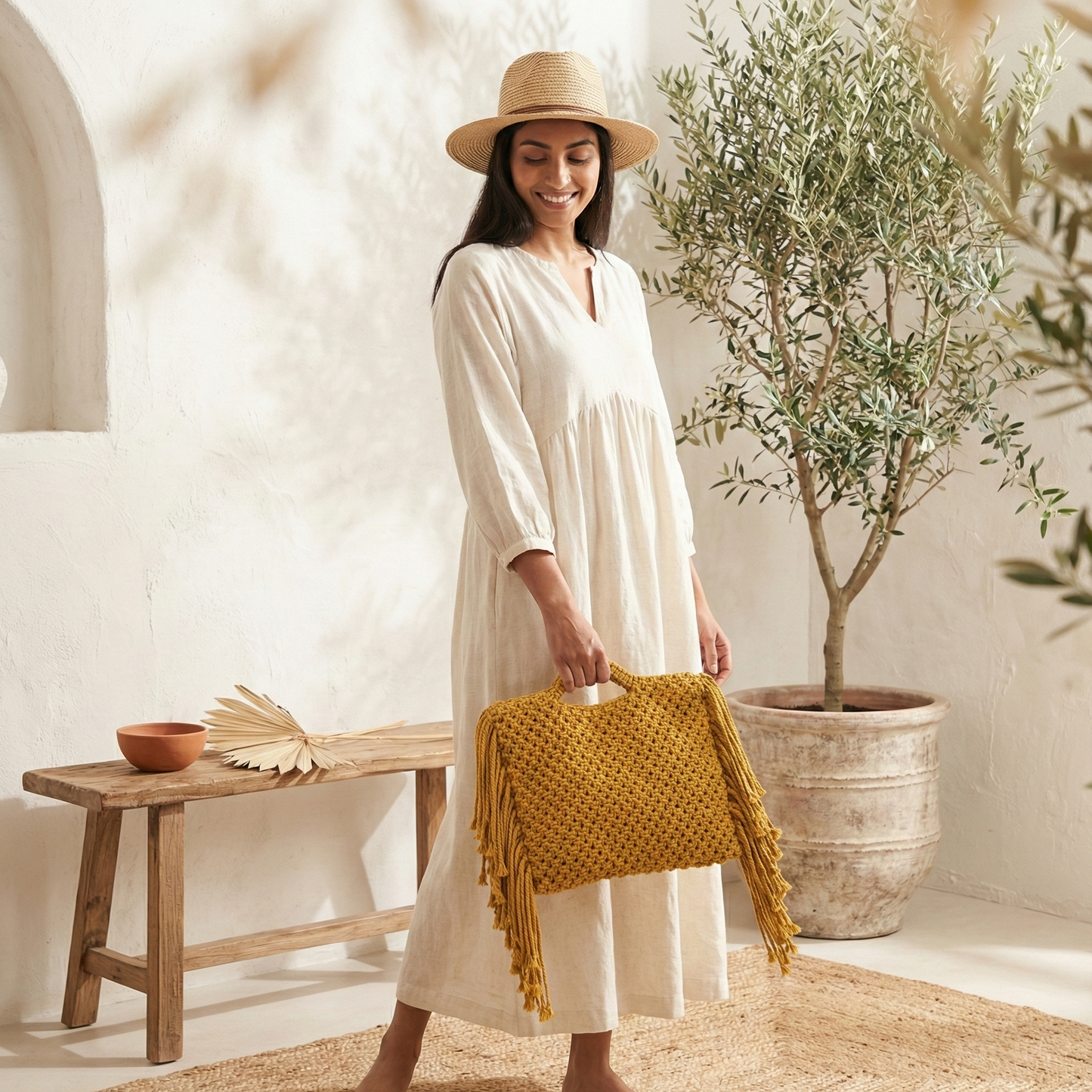 Amber Boho Fringe Tote